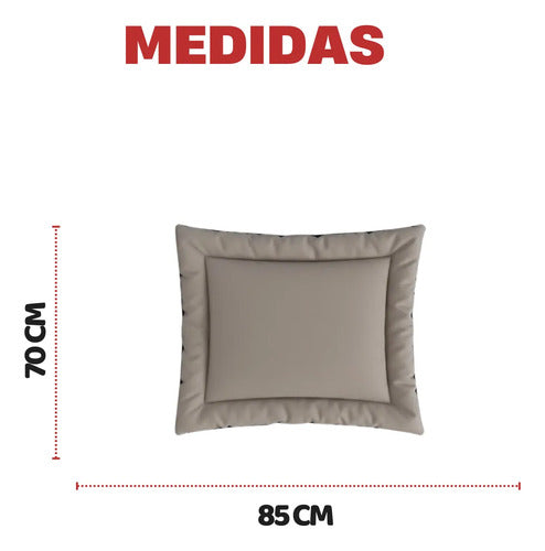 Colchonete Caminha Pet Porte Médio Almofada Cachorro Gato M Bege Liso