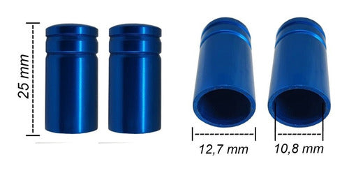 Tampa De Valvula Pneu Carro Redonda (kit 4pçs) Bico - 2,5cm