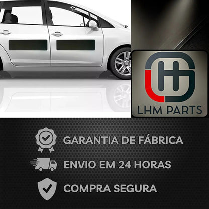Protetor De Porta Magnético Para Carro - Kit Com 4 Peças Preto