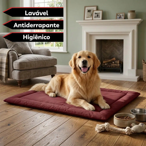 Caminha Pet Porte Grande Almofada Cama Cachorro/gato G Vinho Liso