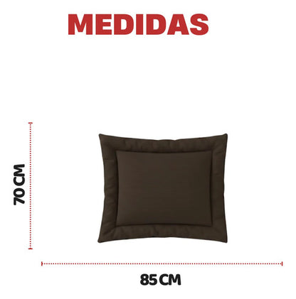 Colchonete Pet Caminha Almofada Cachorro Gato M Porte Médio Marrom Liso