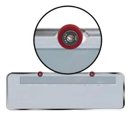 Parafuso / Anilha Placa Carro  Moto Anodizado - Vermelho
