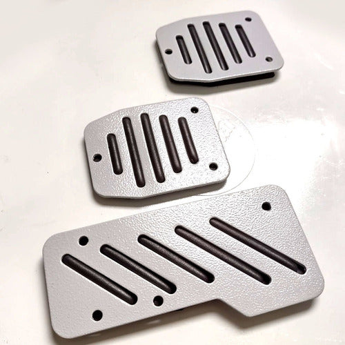 Kit Pedaleira Esportiva Universal Nascar Tunning Cinza/preta