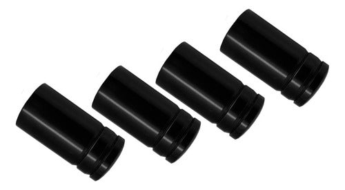 Tampa De Valvula Pneu Carro Redonda (kit 4pçs) Bico - 2,5cm