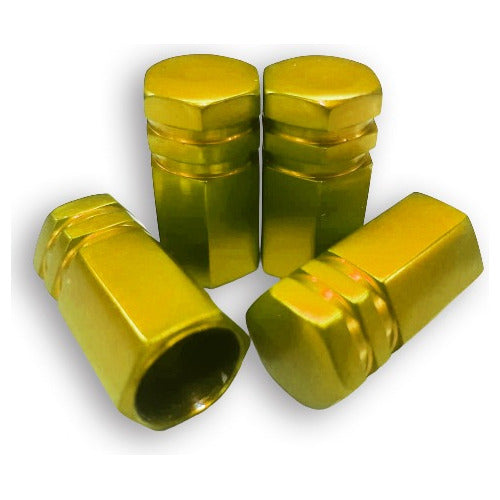 Tampa Válvula Pneu Carro Sextavada Grande - 4pc Várias Cores