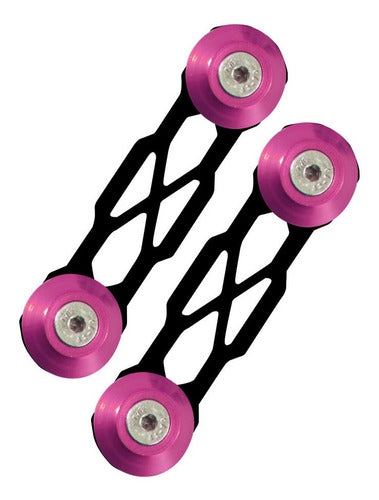 Trava De Para-choque Chapa Preto - Rosa (aplicação)
