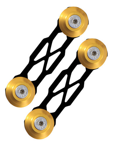 Trava De Para-choque Chapa Preto - Amarelo (decorativa)
