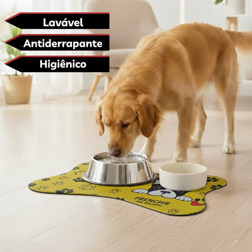 Tapete Comedouro Pet Americano Para Tigelas Cachorro Gato