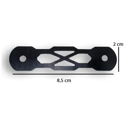 Trava De Para-choque Chapa Preto - Anilha Azul (decorativa)