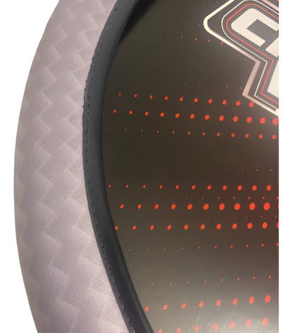 Capa De Volante Em Neoprene Preto - Cinza