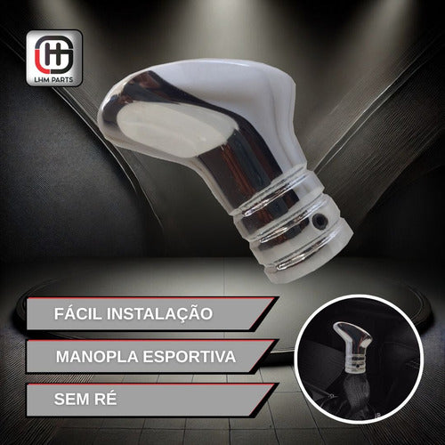 Manopla De Câmbio Alumínio Esportiva Snake Sem Ré Cromada