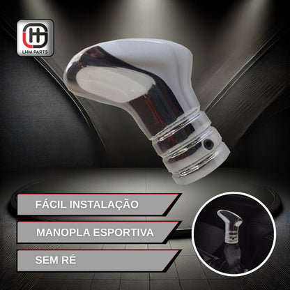 Manopla De Câmbio Alumínio Esportiva Snake Sem Ré Cromada
