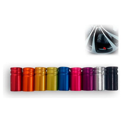 Tampa De Valvula Pneu Carro Redonda (kit 4pçs) Bico - 2,5cm