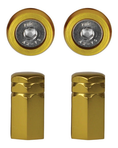 Moto Parafuso De Placa E Tampa Válvula Sextavada - Amarelo