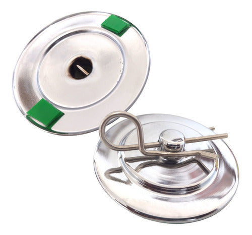 Trava De Capô Aço Cromada (par) Decorativa Tuning