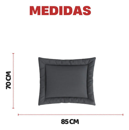 Colchonete Pet Caminha Almofada Cachorro Gato M Porte Médio Cinza Liso