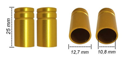 Tampa De Valvula Pneu Carro Redonda (kit 4pçs) Bico - 2,5cm