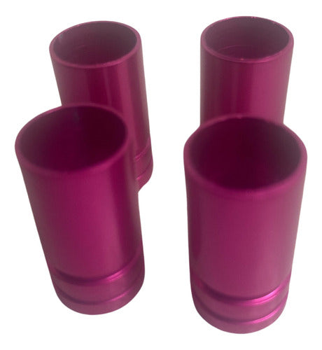 Tampa De Valvula Pneu Carro Redonda (kit 4pçs) Bico - 2,5cm