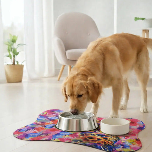 Tapete Comedouro Pet Antiderrapante Americano Cachorro Gato