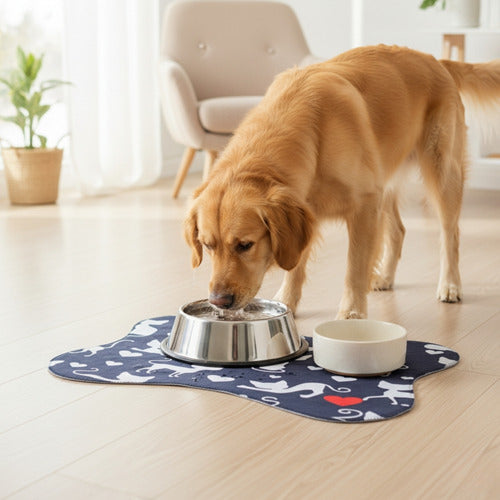 Tapete Comedouro Pet Americano Para Tigelas Cachorro Gato