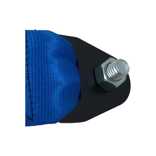 Tow Strap Hook Cinta Reboque Engate Parafusado - Azul