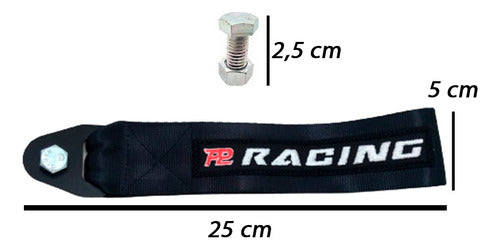 Tow Strap+trava Parachoque+tampa Valvula Red+parafuso - Pret