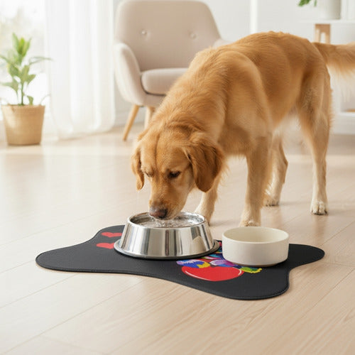 Tapete Comedouro Pet Americano Para Tigelas Cachorro Gato