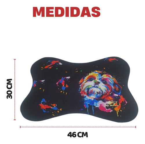 Tapete Comedouro Pet Americano Para Tigelas Cachorro Gato