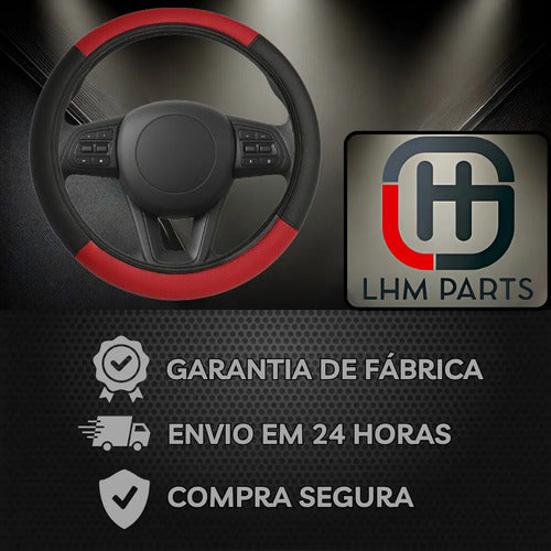Capa De Volante Em Courvin Couro Esportivo P/carro Universal