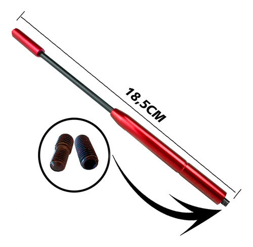 Antena Haste Alumínio Para Carro Com Rosca  (diversas Cores)
