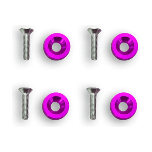 Kit Tow Strap+trava Parachoque+tampa Válvula Parafuso - Rosa