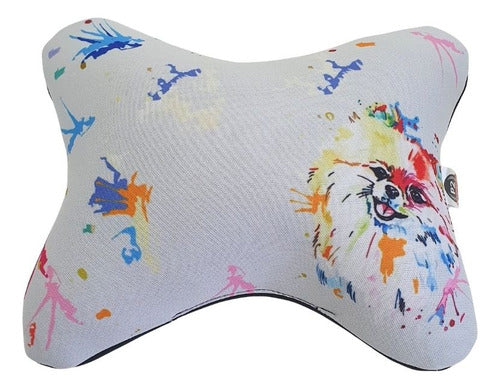 Almofada Apoio Cervical Depescoço Para Carro -lulu Pomerânia