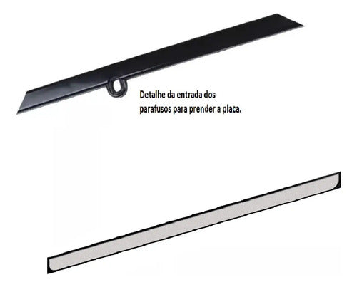 Moldura De Placa Carro -universal Preta Refletiva - Par