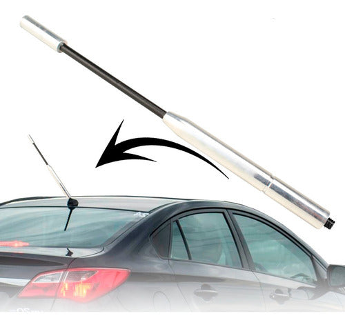 Antena Haste Alumínio Para Carro Com Rosca  (diversas Cores)