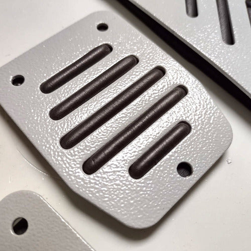 Kit Pedaleira Esportiva Universal Nascar Tunning Cinza/preta