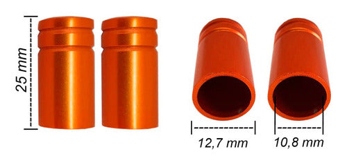 Tampa De Valvula Pneu Carro Redonda (kit 4pçs) Bico - 2,5cm