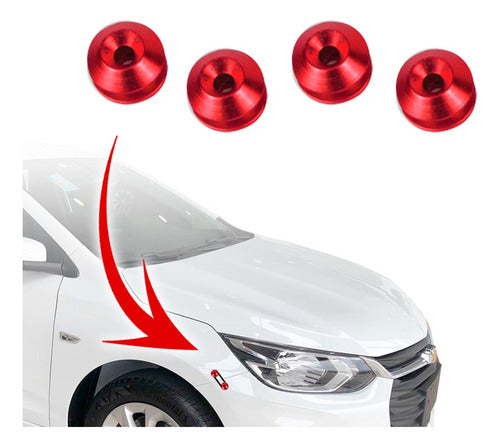 Trava De Para-choque Anilha  Quick Realease - Vermelho