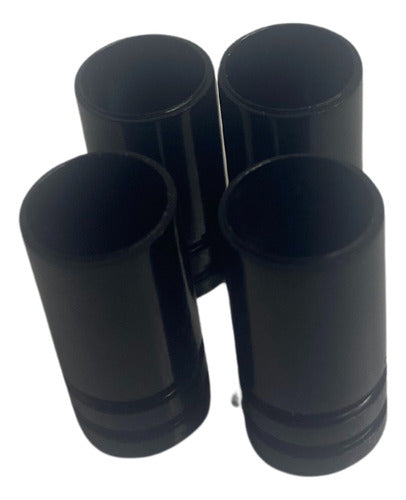 Tampa De Valvula Pneu Carro Redonda (kit 4pçs) Bico - 2,5cm