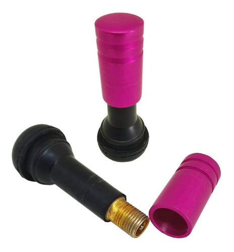 Tampa De Valvula Pneu Carro Redonda (kit 4pçs) Bico - 2,5cm