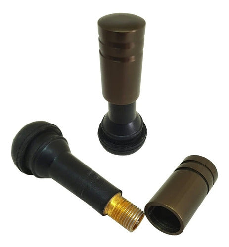 Tampa De Valvula Pneu Carro Redonda (kit 4pçs) Bico - 2,5cm