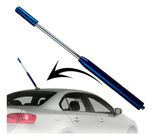 Antena De Teto P/ Carro Universal Haste Alumínio Anodizado