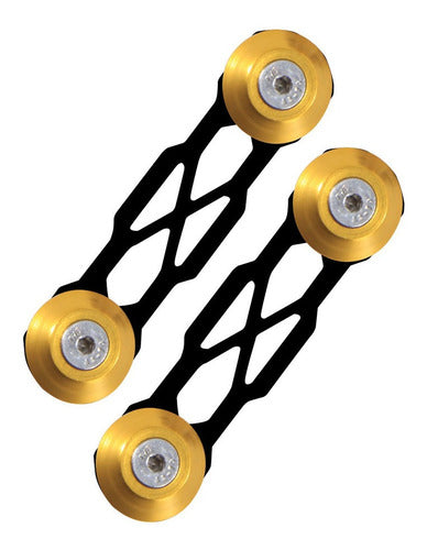 Trava De Para-choque Chapa Preto - Amarelo (aplicação)