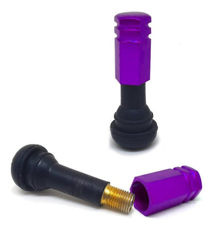 Tampa Válvula Pneu Carro Sextavada Grande - 4pc Várias Cores