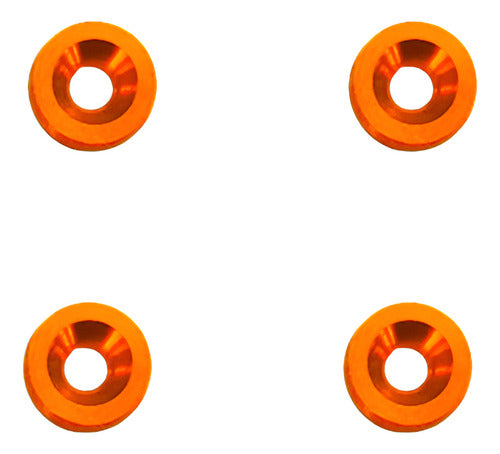 Anilha / Arruelas Para Placa E Ou Motor - Laranja Kit Com 4