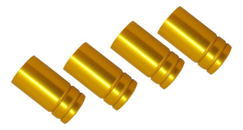 Tampa De Valvula Pneu Carro Redonda (kit 4pçs) Bico - 2,5cm