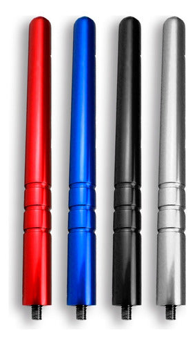Antena De Teto Para Carro Haste Alumínio Anodizado Tuning