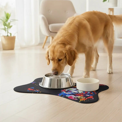 Tapete Comedouro Pet Antiderrapante Americano Cachorro Gato