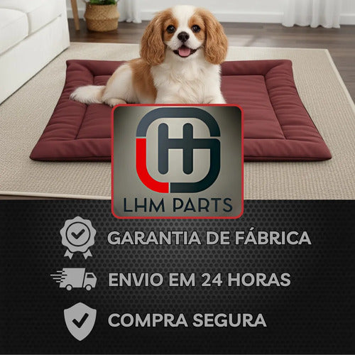 Colchonete Caminha Pet Porte Médio Almofada Cachorro Gato M Vinho Liso
