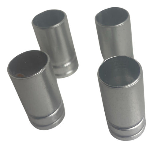 Tampa De Valvula Pneu Carro Redonda (kit 4pçs) Bico - 2,5cm