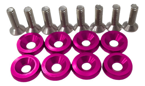 Parafusos Kit Fender Washers 8 Peças E Placa Carro / Moto M6